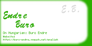 endre buro business card